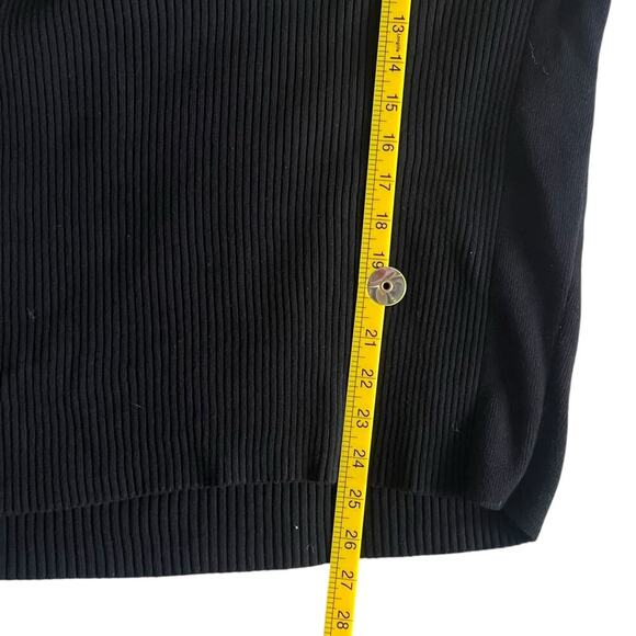 Michael Kors Men’s Black Ribbed Half-Zip Slim Fit Casual Pullover Large - Picture 8 of 10
